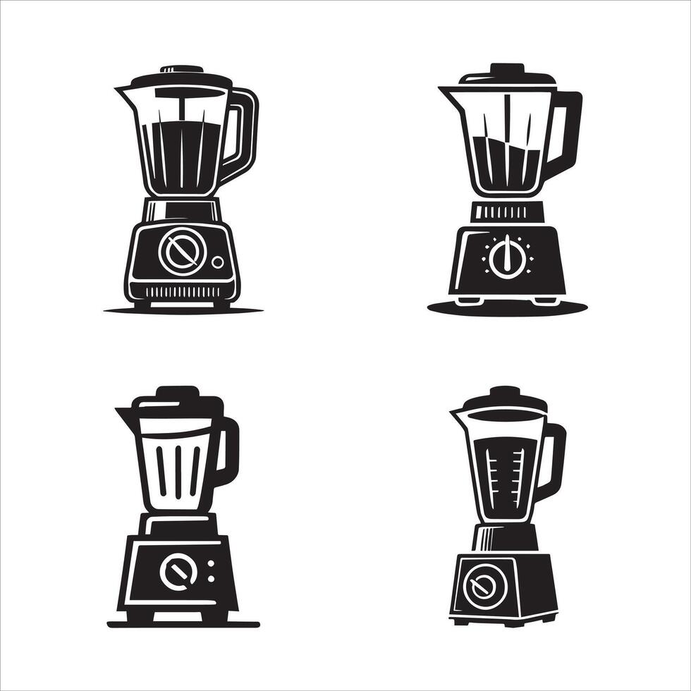 Blender Icons Editable Black and White Illustrations vector