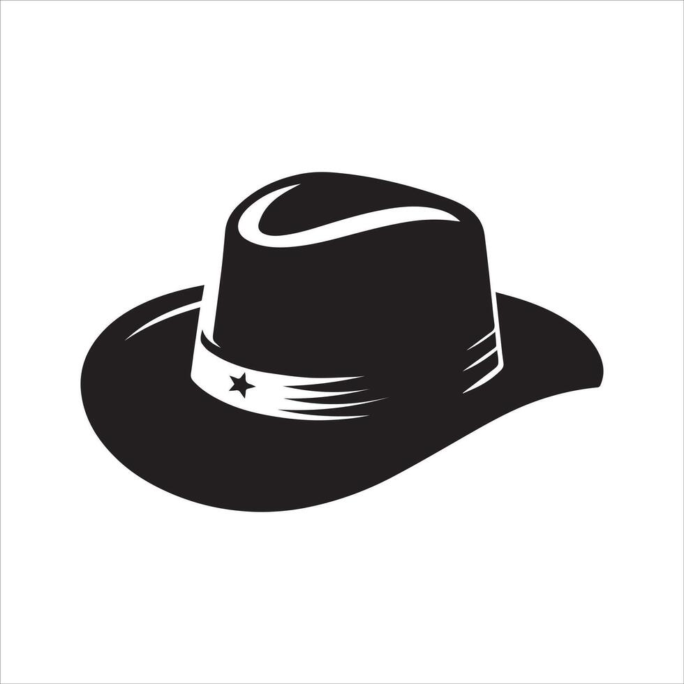 Classic Hat Styles Silhouette Icons Black and White vector