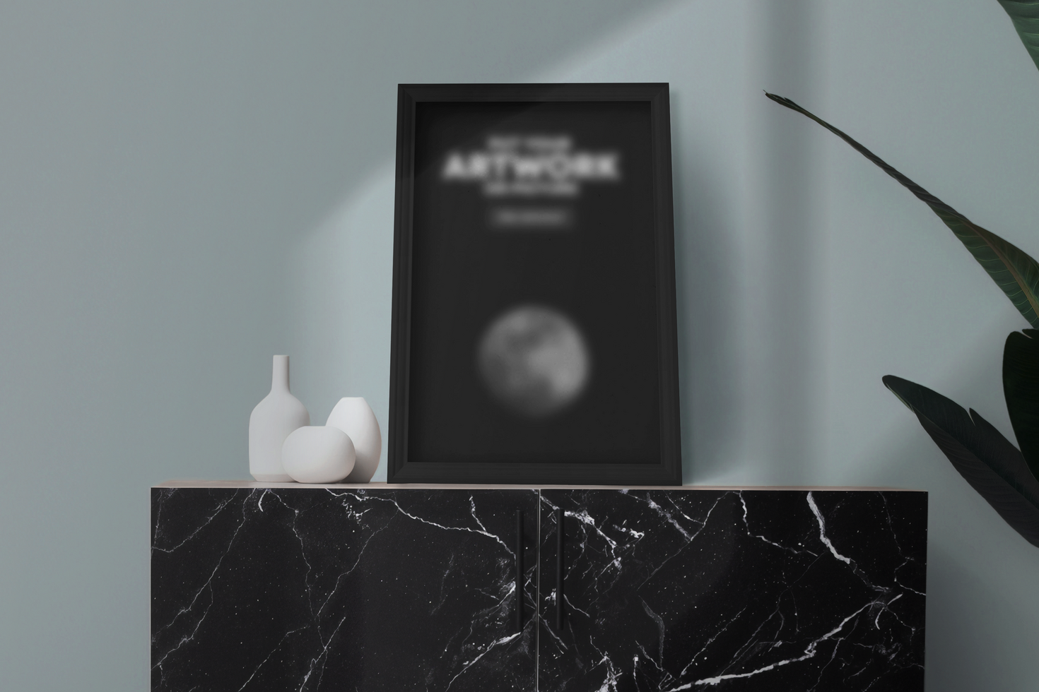 Modern Poster Frame Mockup Template psd