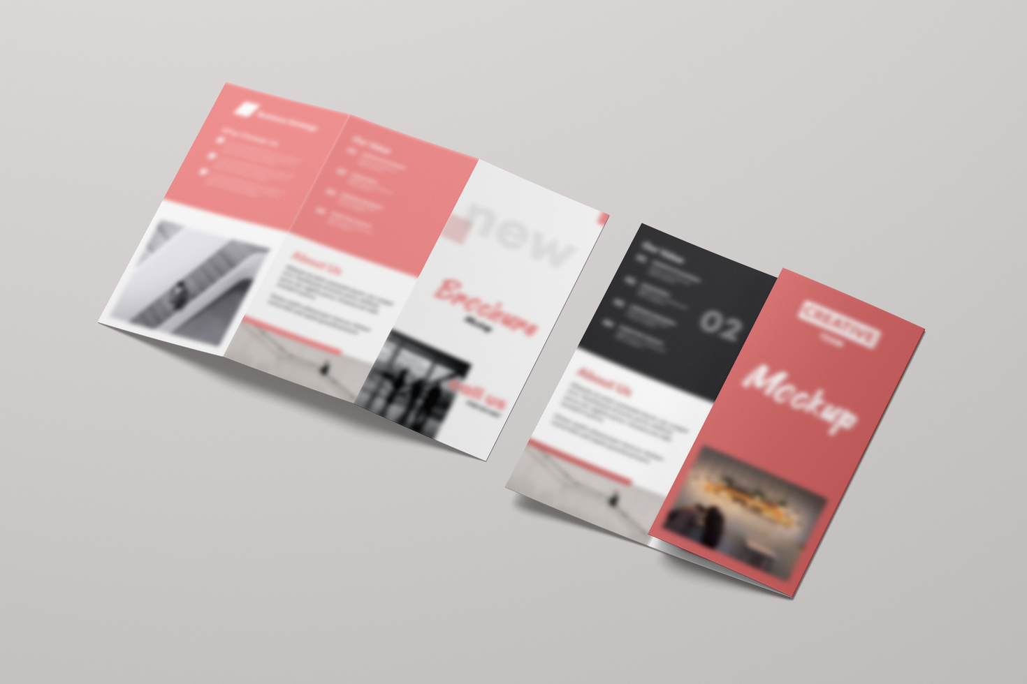 Tri-Fold Brochure Mockup Presentation Template psd