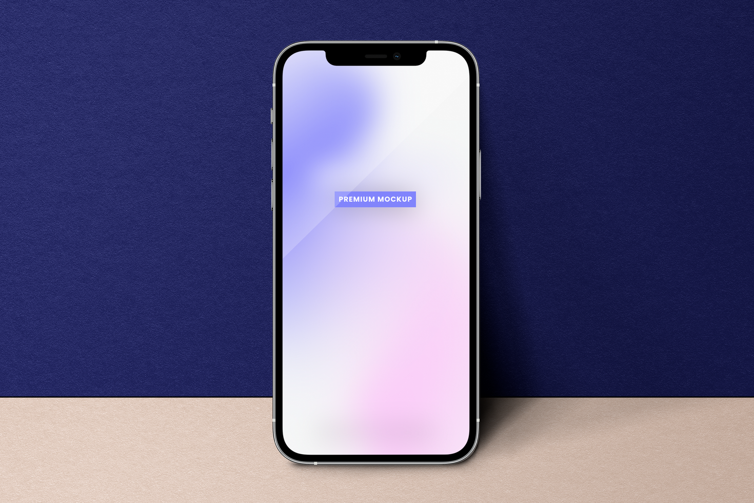 Standing Phone Mockup UI Template psd