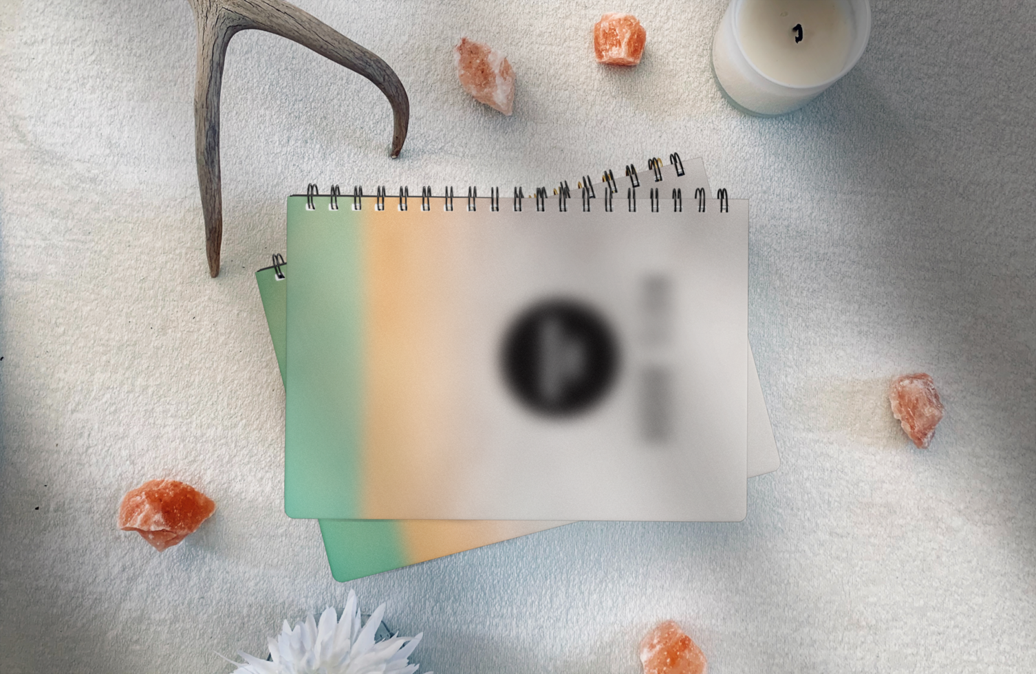 Notebook Scene Creator Mockup Template psd