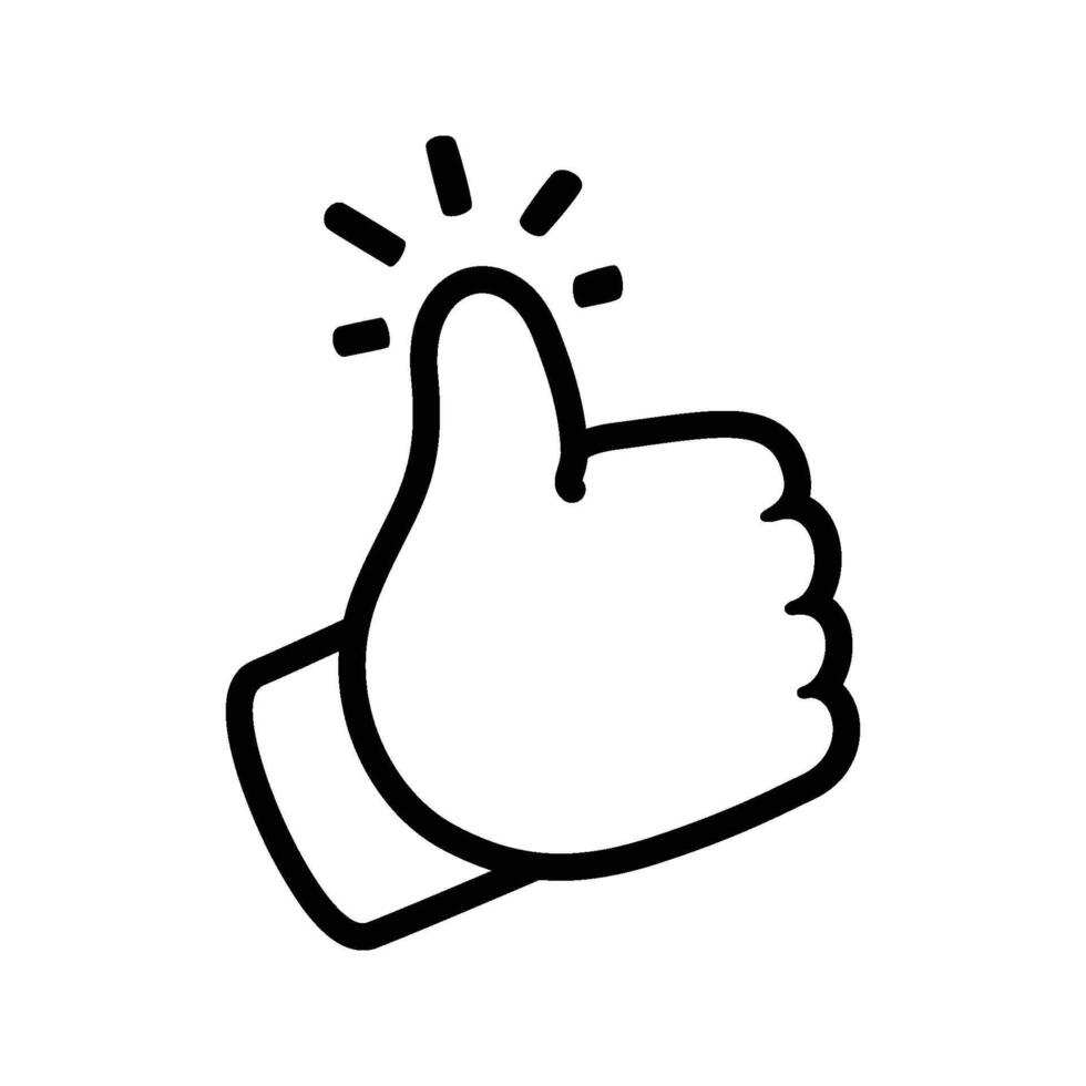Thumb up Icon in trendy flat style isolated on background. Good symbol for your web site design, logo, app, UI. illustration, EPS10. vector