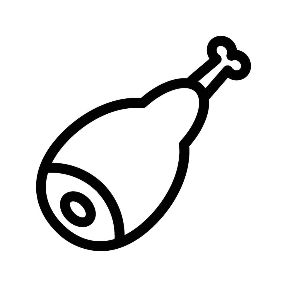 Meat leg icon transparent isolated vector