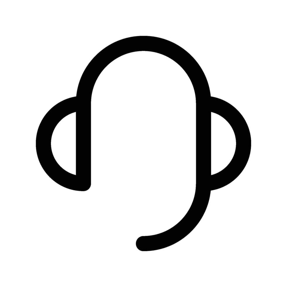Support service with headphones. Customer Support Icon. Consultation, telemarketing, consultant, secretary. editable icon, eps 10. illustration. vector