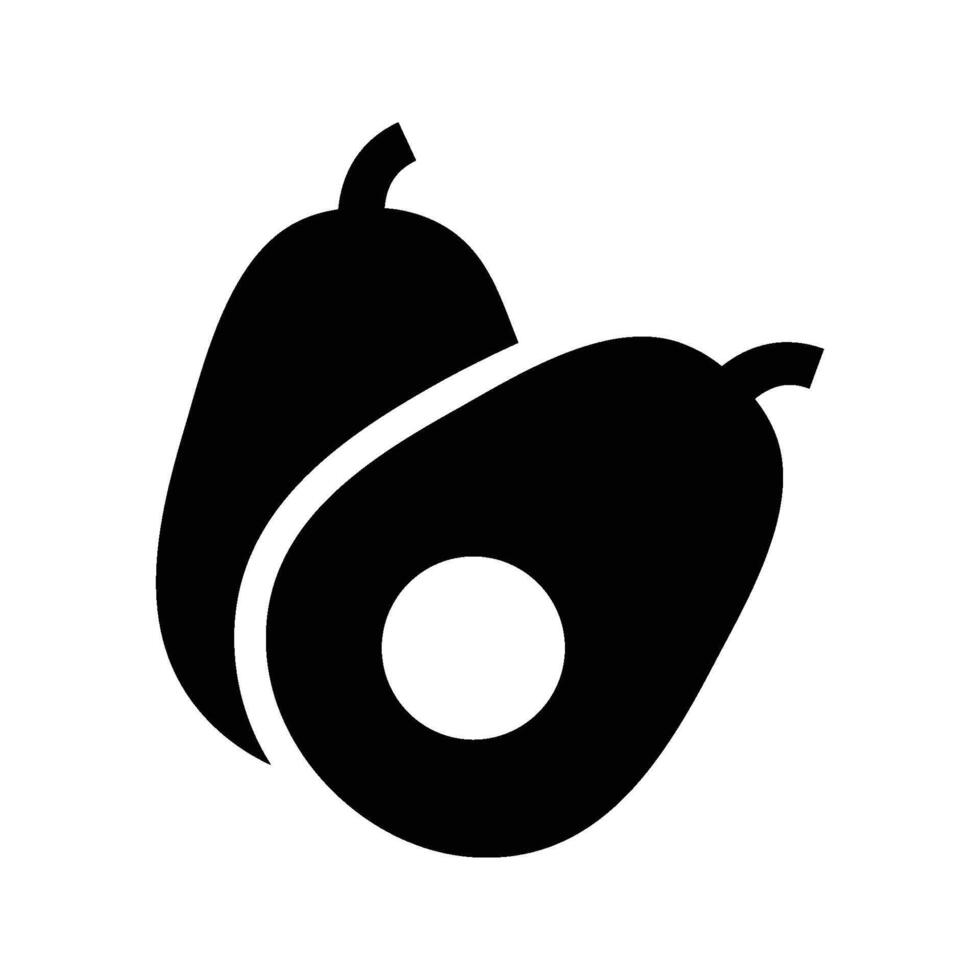 Avocado Icon Food Fruits. illustration. editable. vector