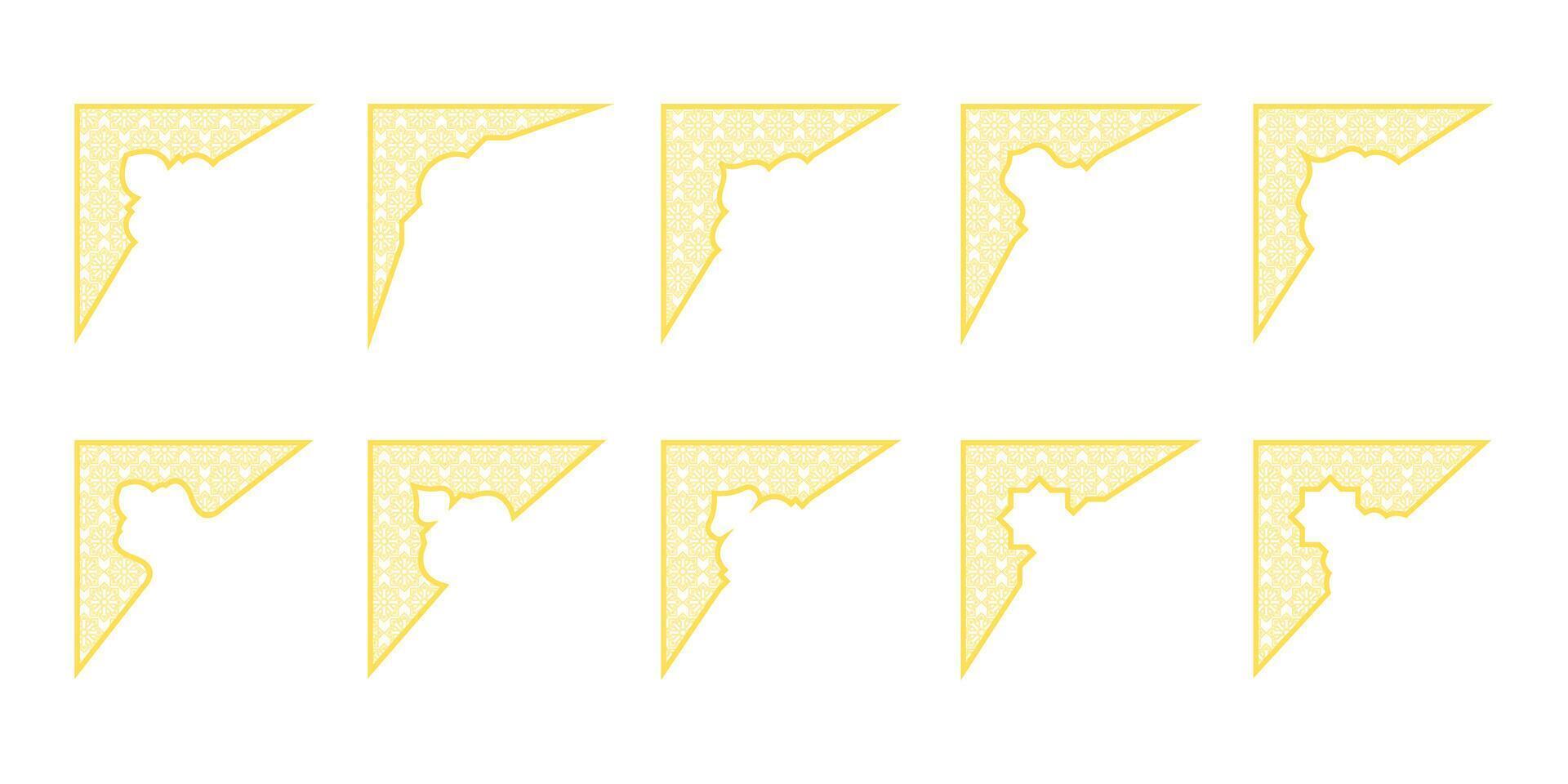 Islamic Pattern Corner Set Illustration vector