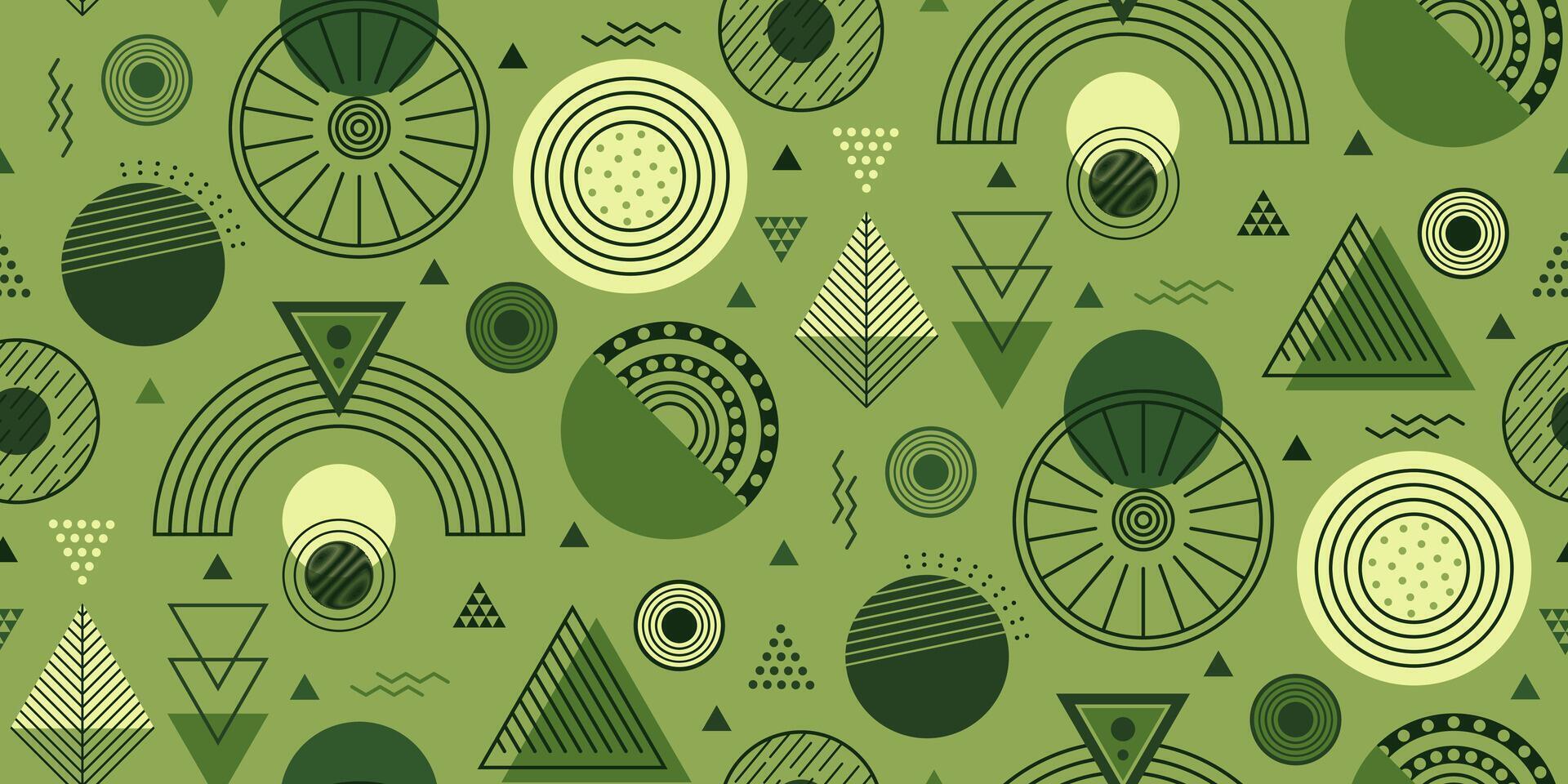 Modern abstract geometric seamless pattern. Wallpaper design with circle, triangle, geometric shape and line. Design for wallpaper, fabric, wrapping paper. illustration5 vector