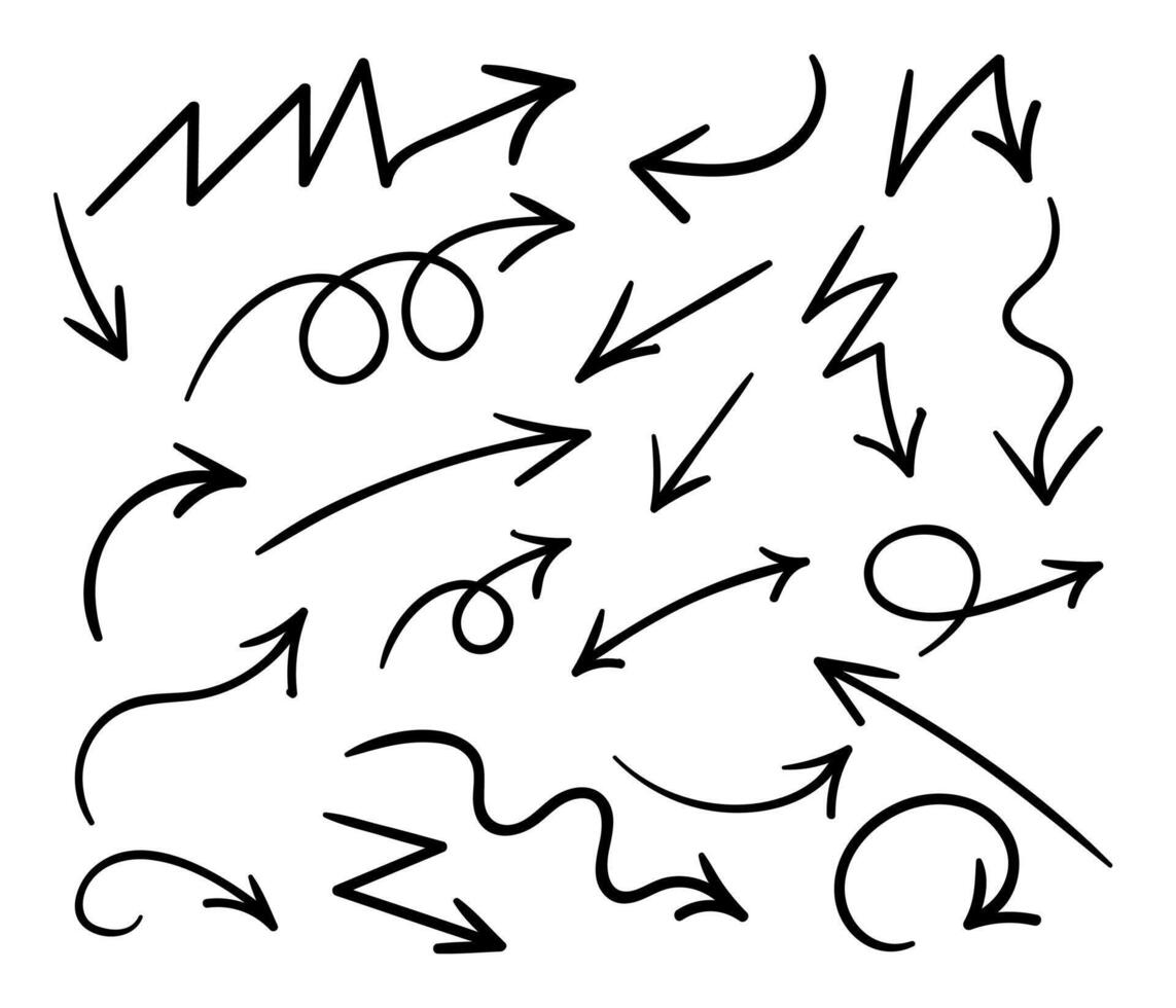 arrow scribble collection vector