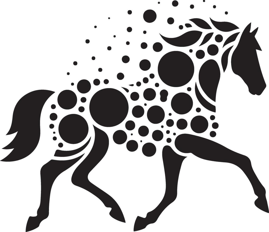 a horse with dots on its back vector