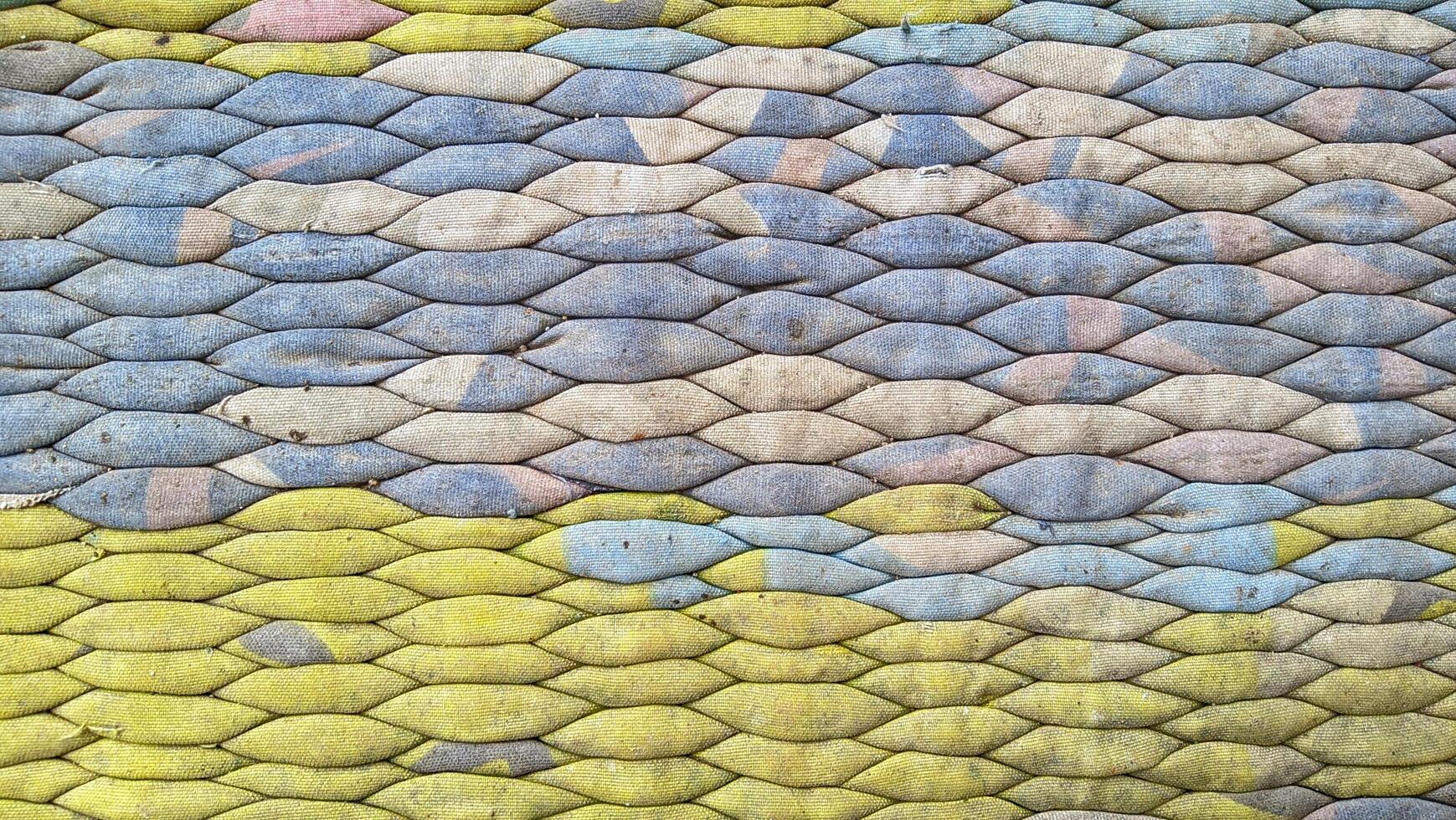 Textured woven mat background photo