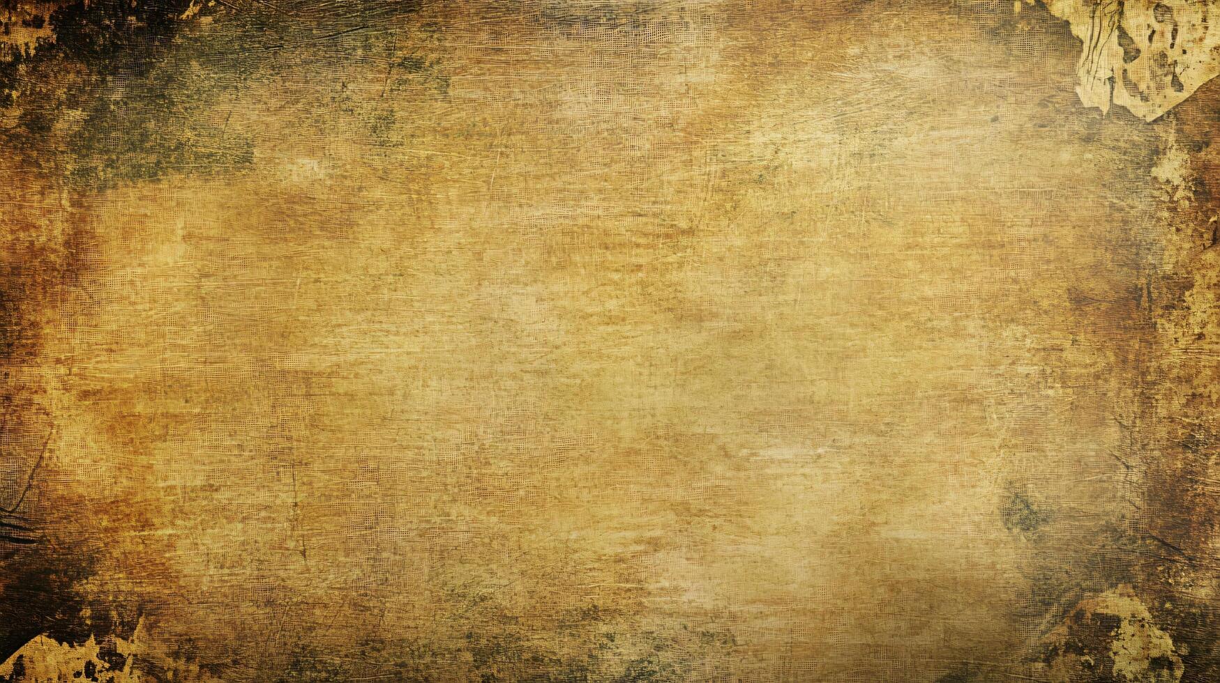 Aged parchment texture with a warm golden hue photo