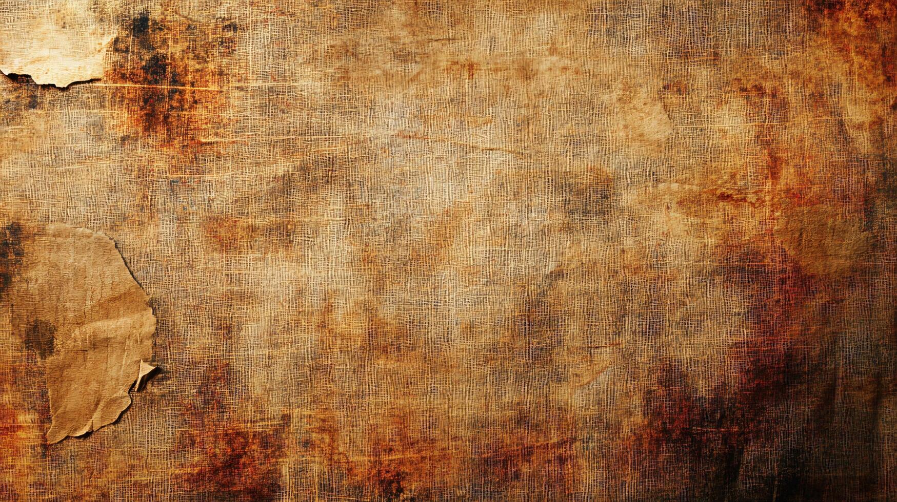 Worn rustic paper with aged and tattered textures. photo