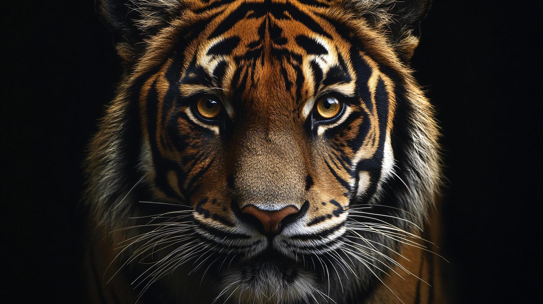 Majestic tiger eyes reflecting power and wilderness photo