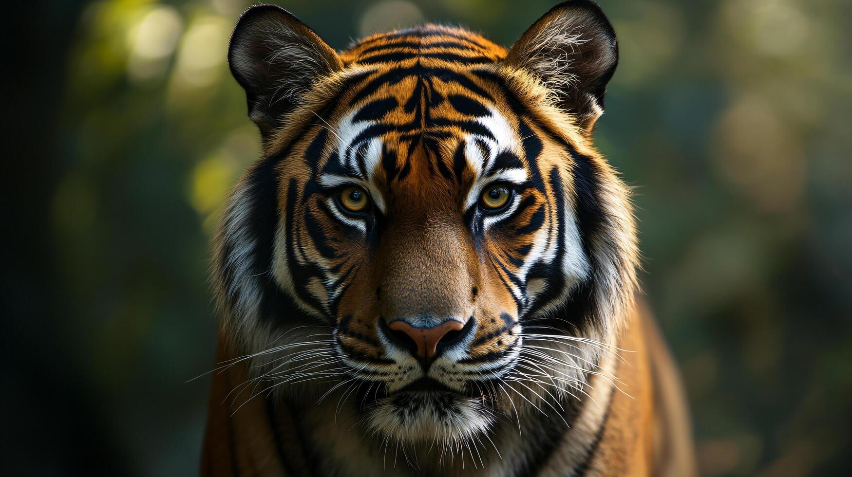 Fierce Tiger Staring with Intensity in the Jungle photo