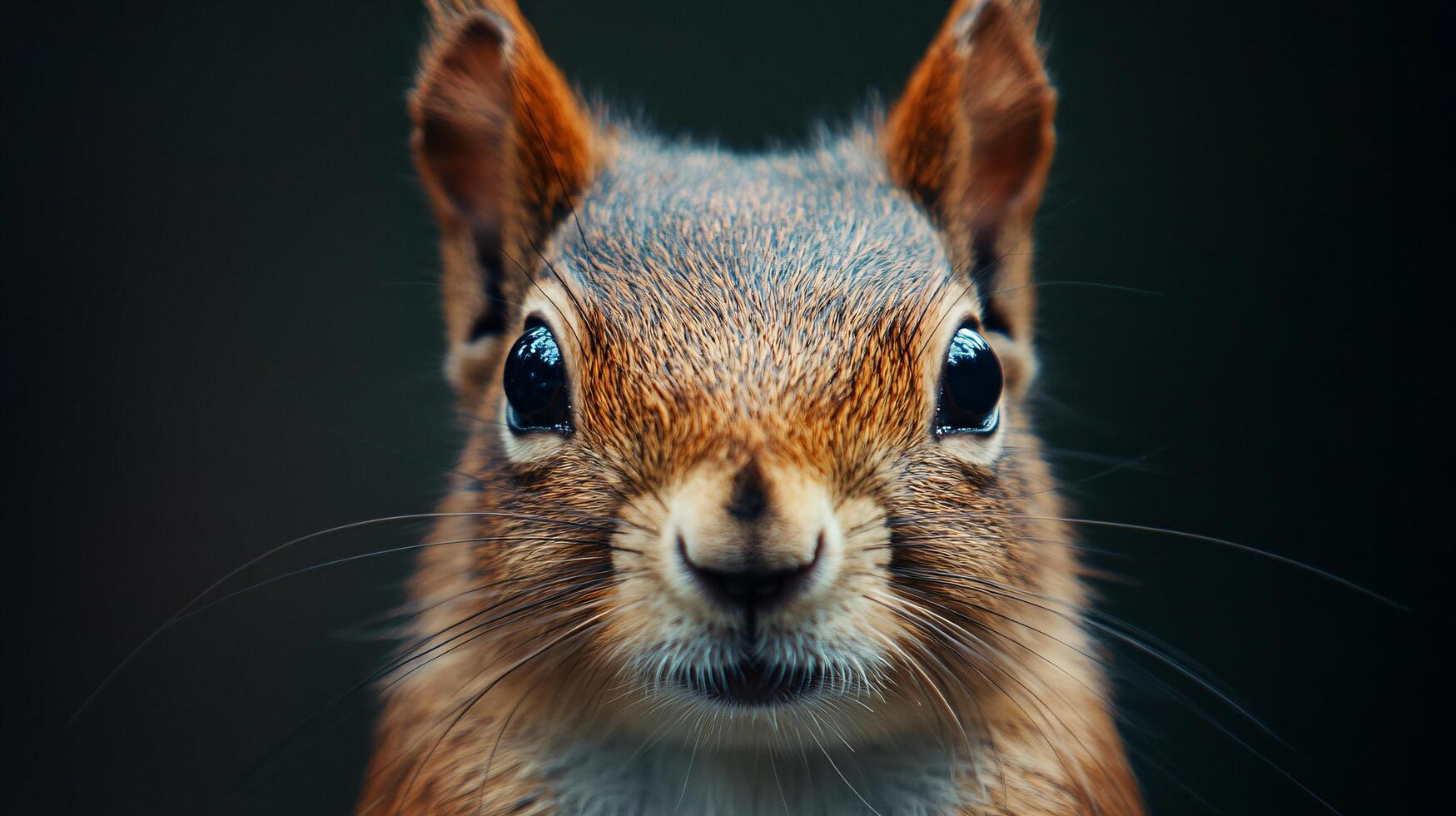 Adorable Squirrel with Whiskers Staring Intently photo