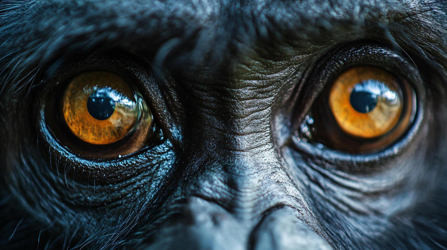 Close-up of intense animal eyes full of mystery photo