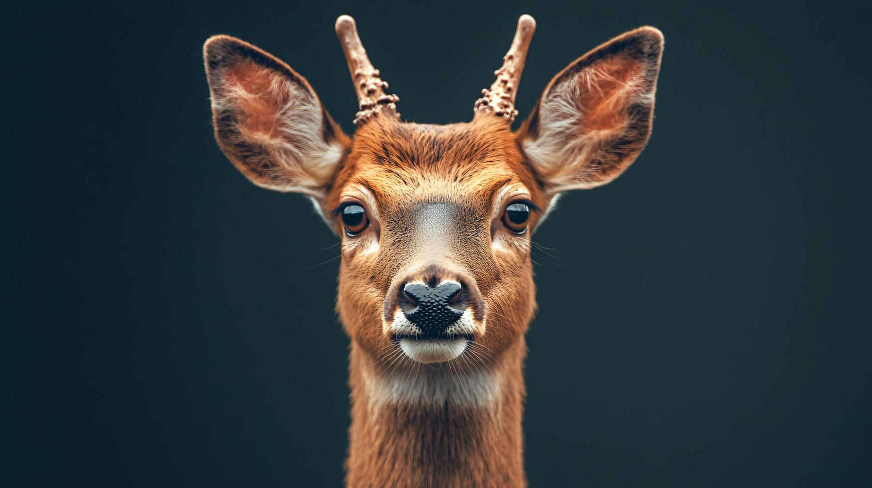 Delicate young deer posing gracefully in nature photo