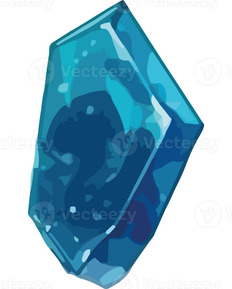 Blue gemstone icon isolated png
