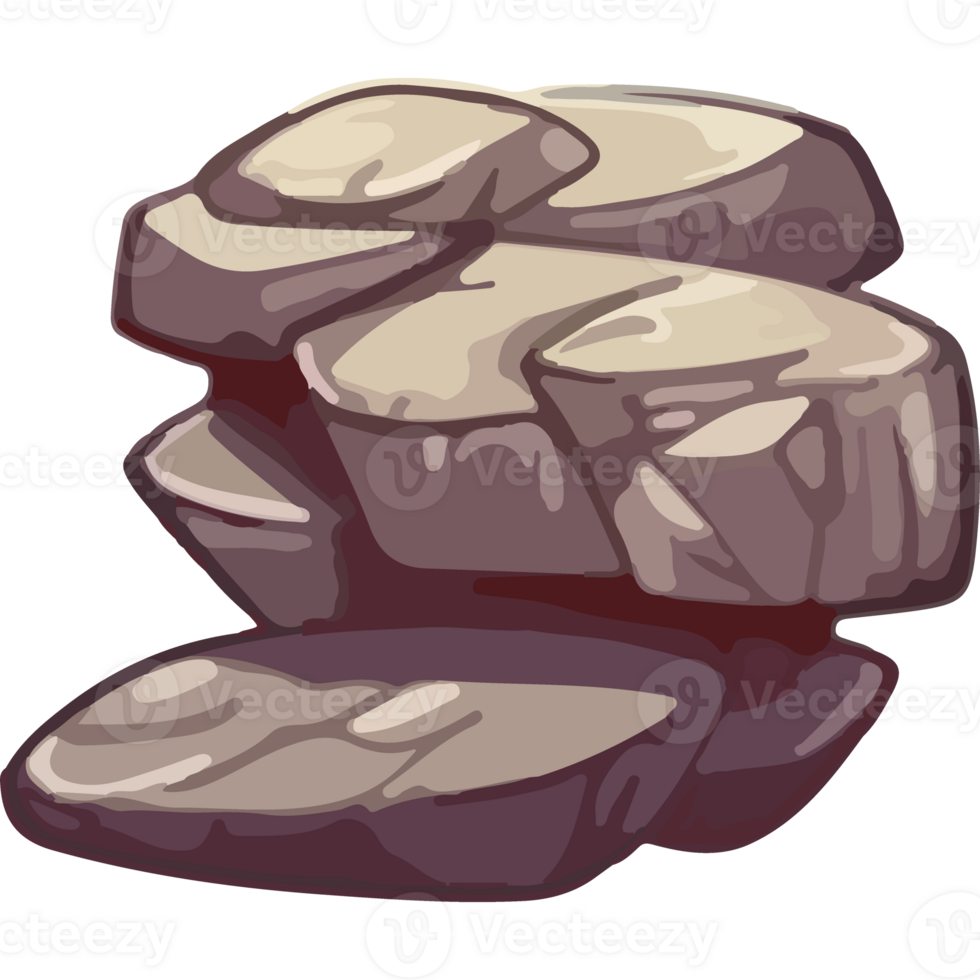 gray stones nature blocks icon isolated png
