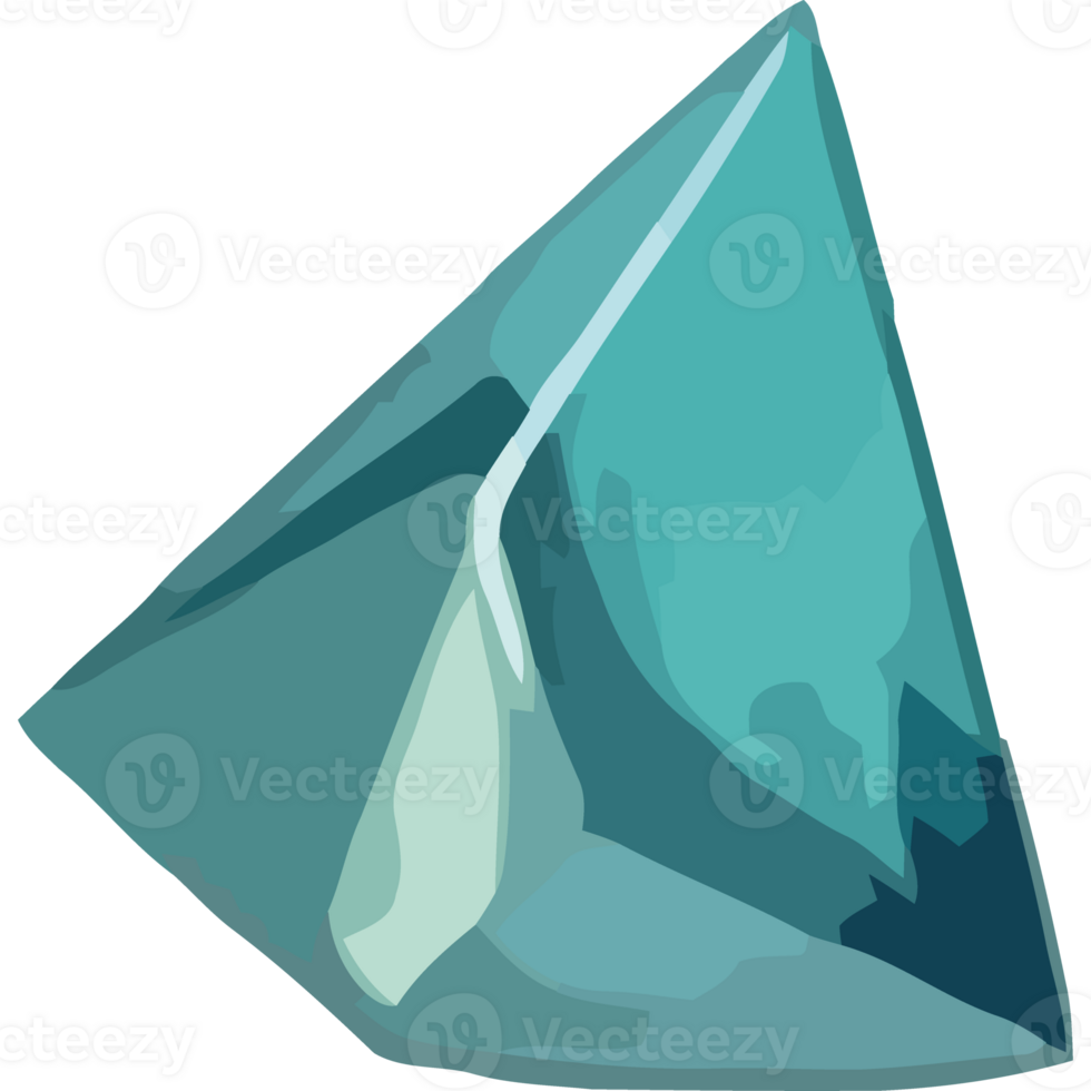 Blue and triangular gemstone icon png