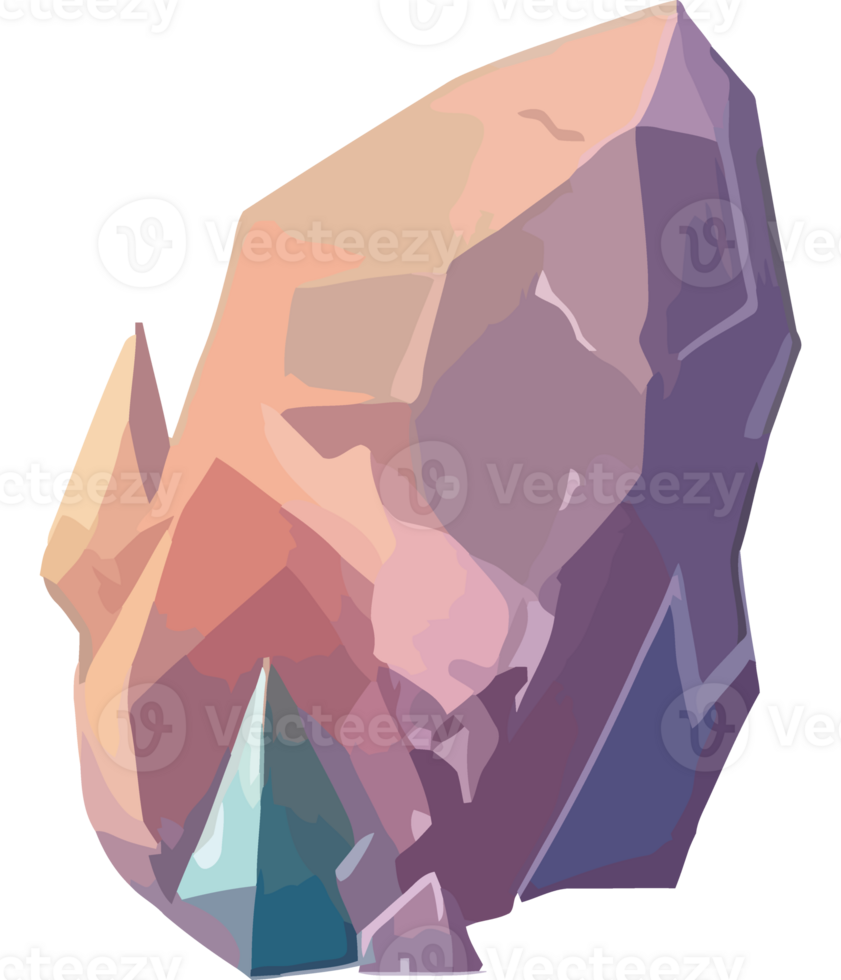 Geometric crystal shapes nature png