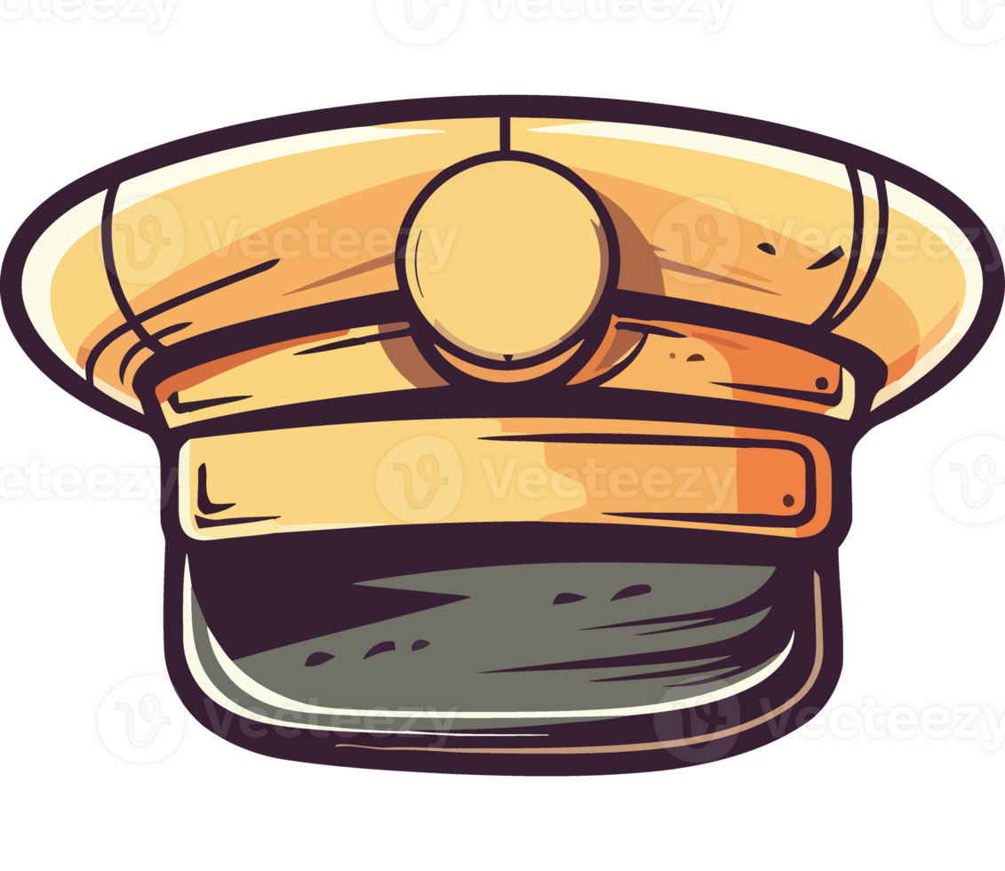 law uniform cap accessory sketch style isolated png