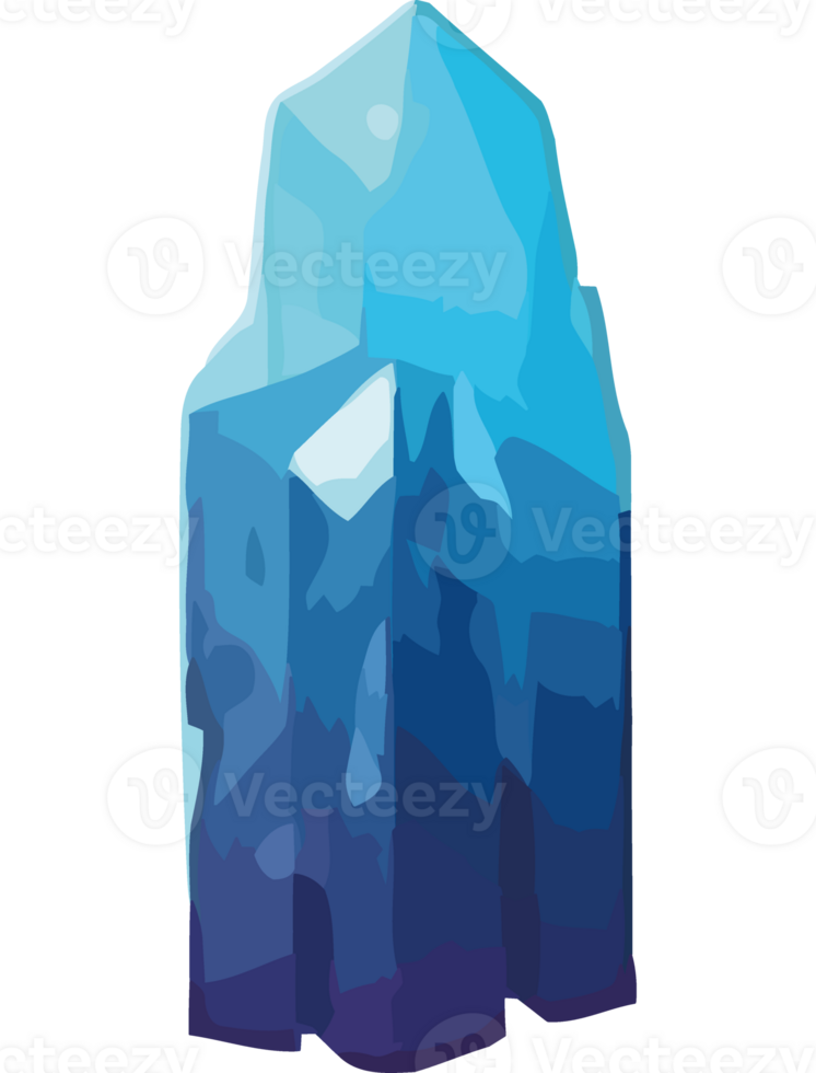 Curative Transparent Healing Quartz. Blue Gradient Clear Bright Gem. Magic Stone png