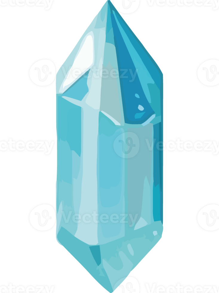 Blue gemstone icon illustration isolated png