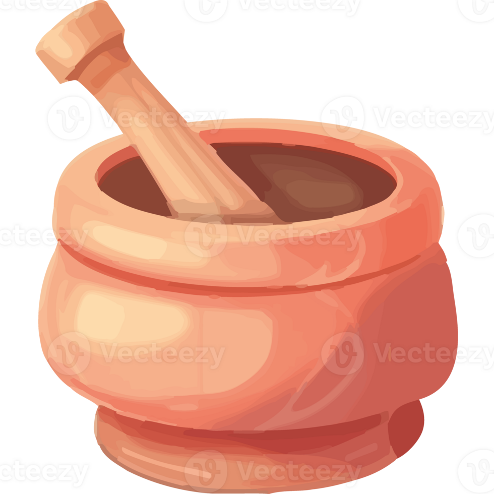 Organic herbs in mortar create healthy recipe png