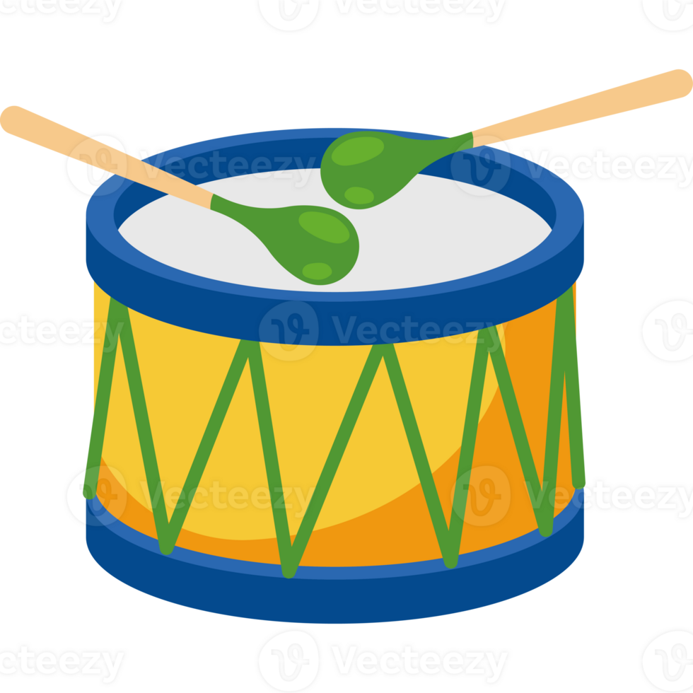 Drum and drumsticks icon png
