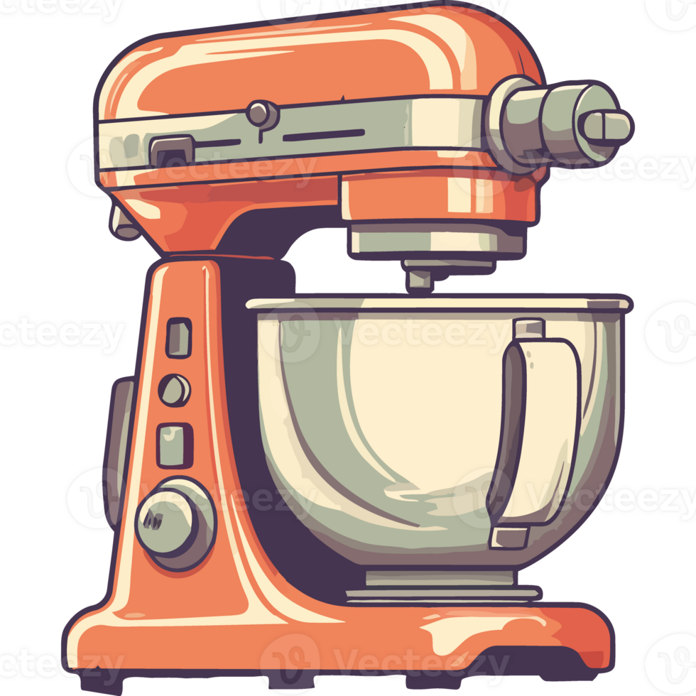 Kitchen mixer appliance, illustration icon isolated png