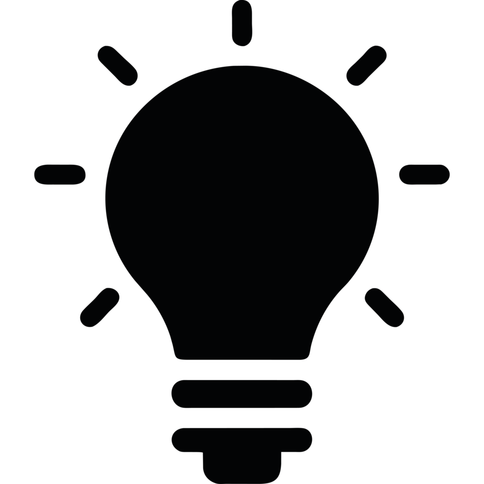 A light bulb icon isolated png