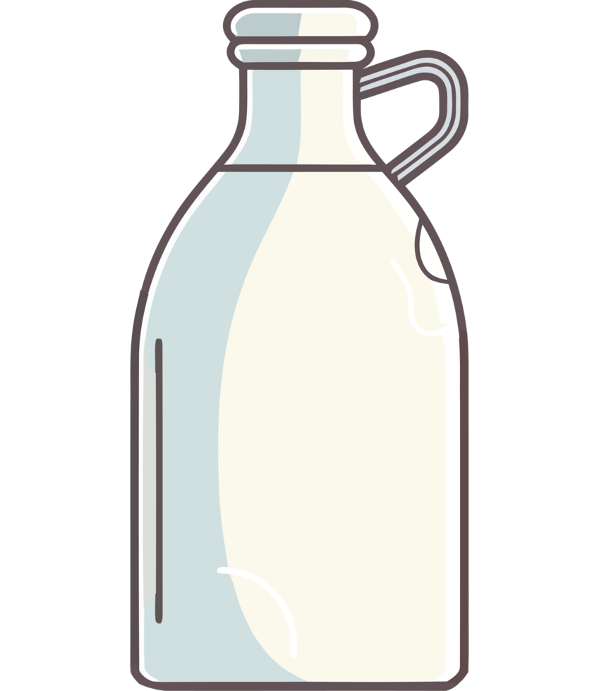 Organic milk bottle symbolizes healthy refreshment icon isolated png