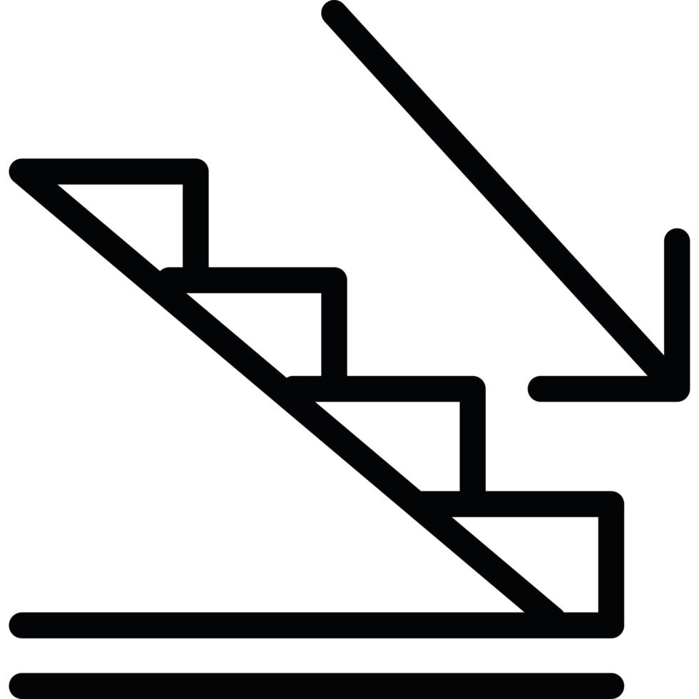 stairs icon going down icon isolated png