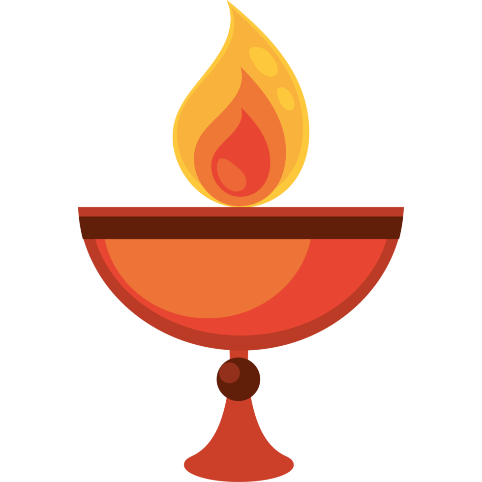 A burning candle in a bowl icon isolated png