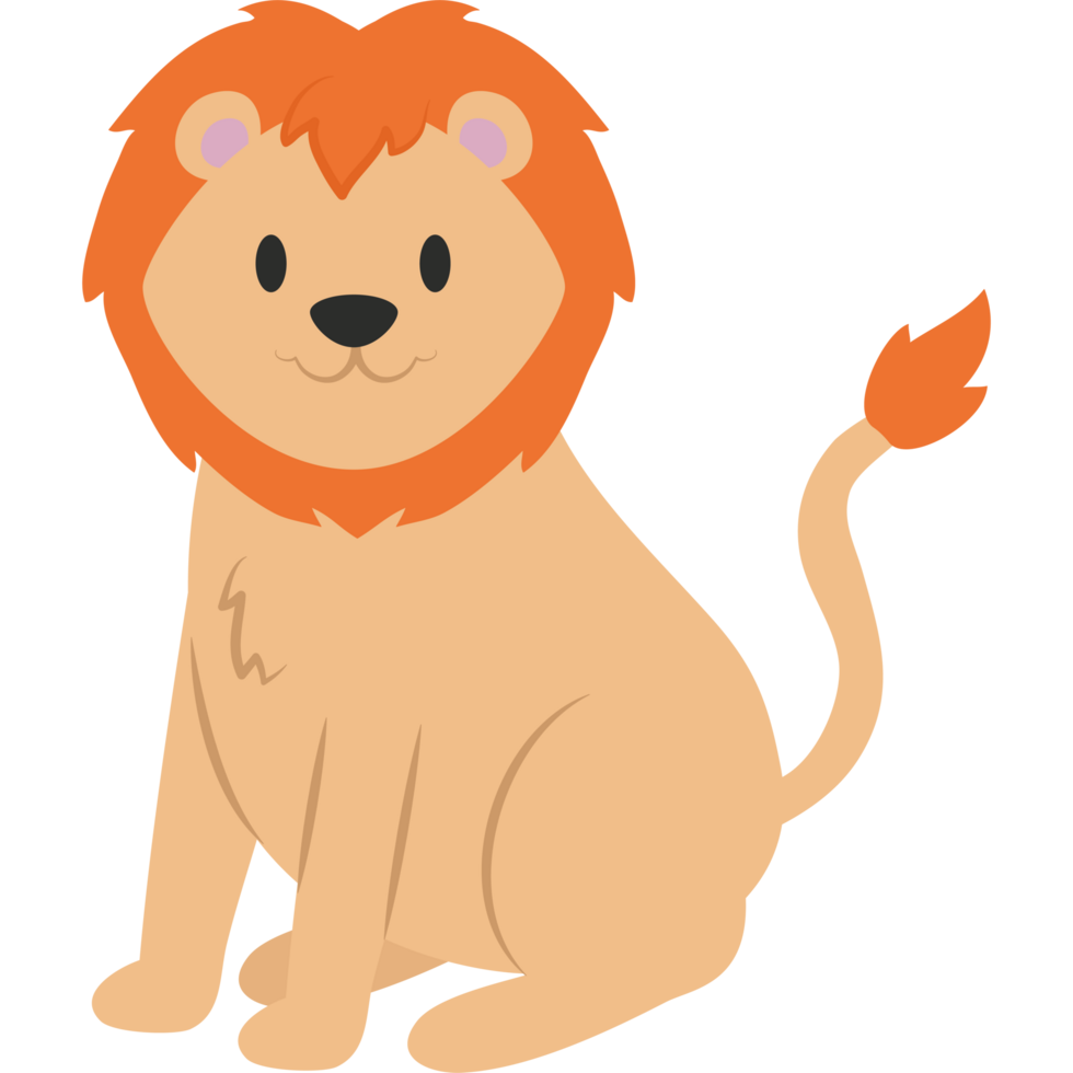 lion cute illustration isolated png