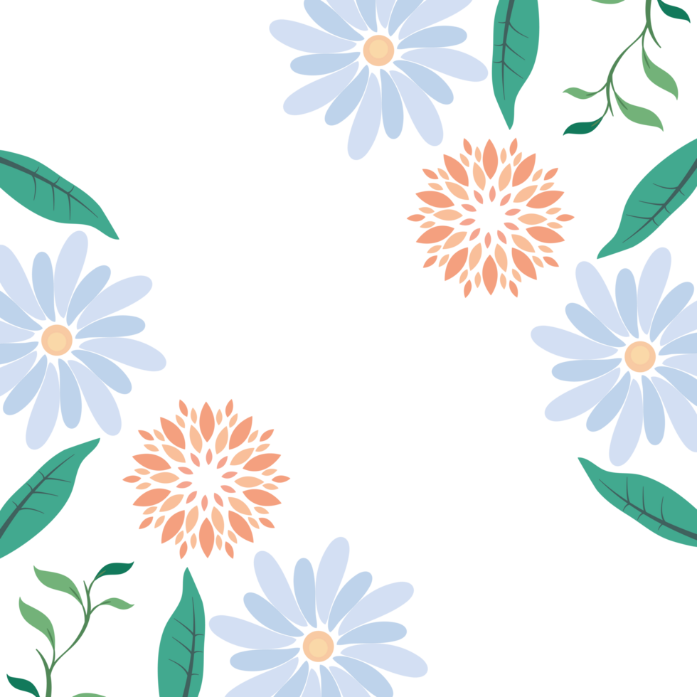 floral frame illustration isolated png