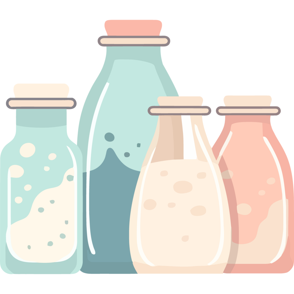 Organic milk bottle icon isolated png