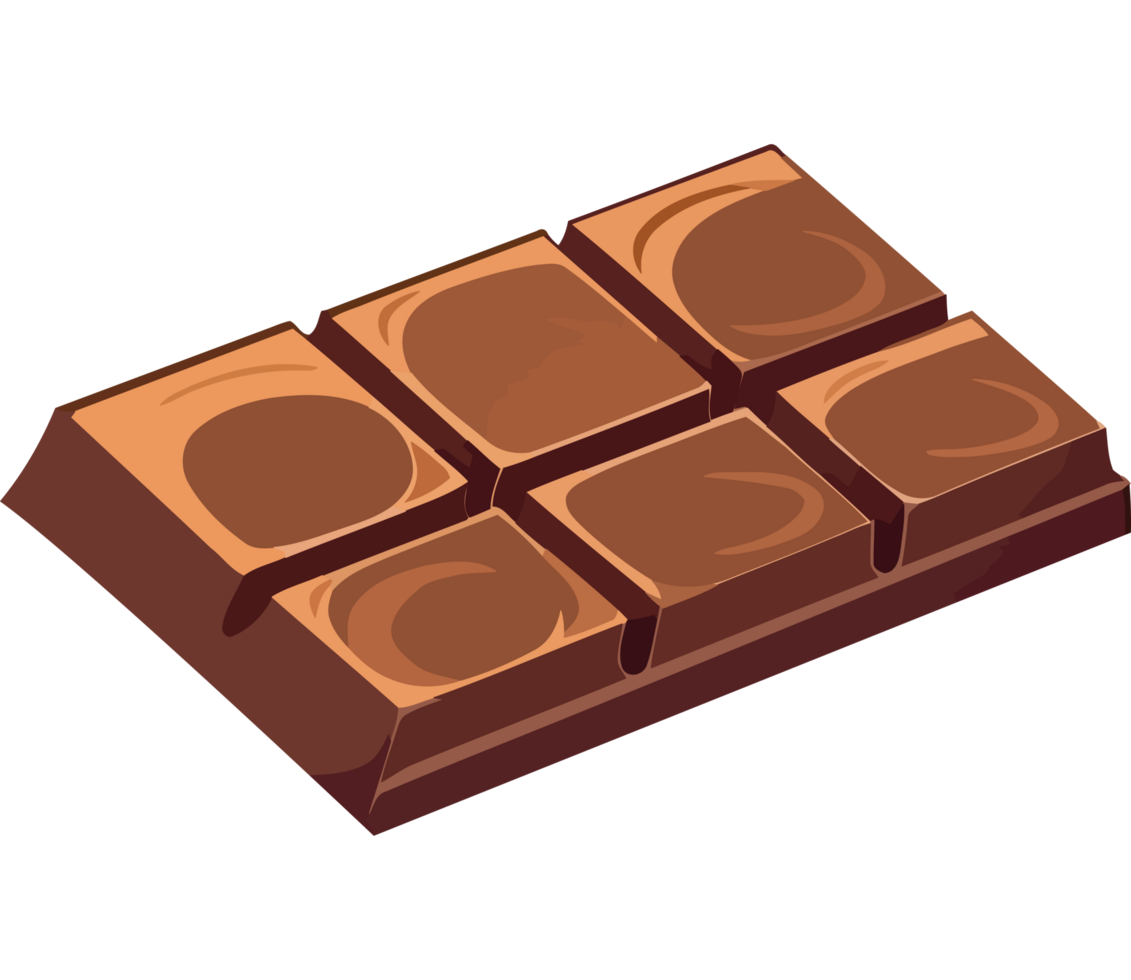 Chocolate bar slice icon isolated png