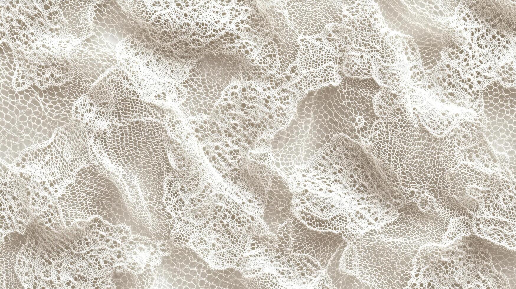 Delicate lace fabric drapes softly with intricate patterns in natural light photo