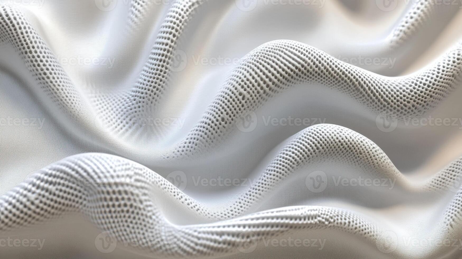 Soft white fabric with textured waves creates a calming visual effect photo