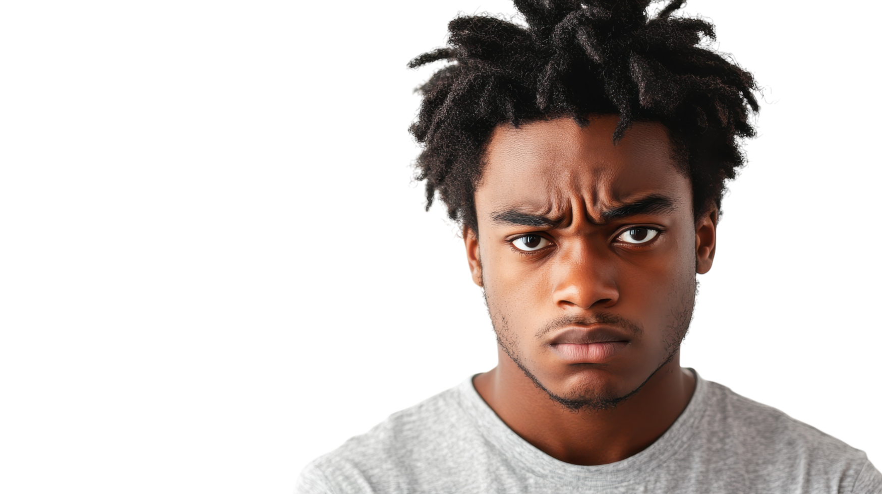 A young man with dreadlocks looking at the camera png