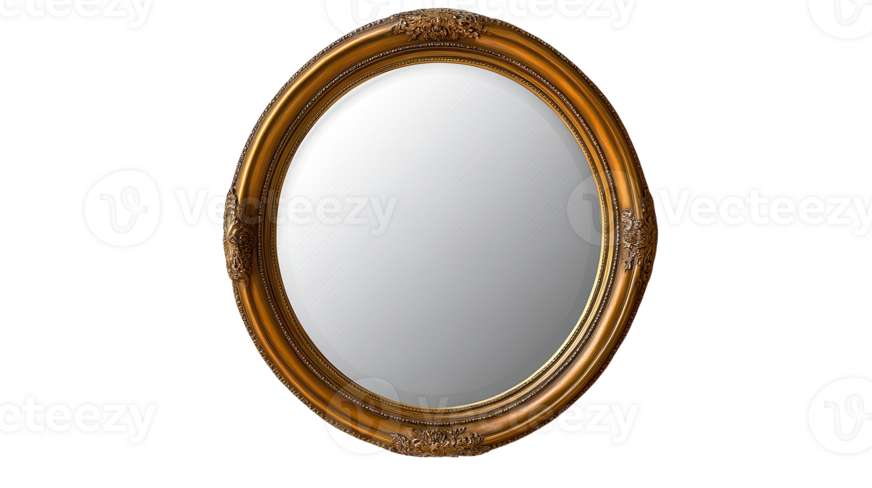 An oval mirror is shown on a black background png