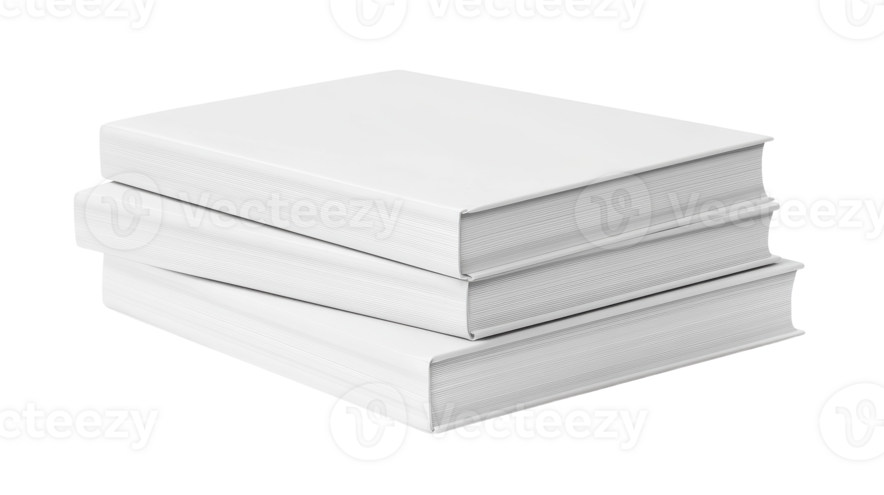 A stack of three books on a black background png