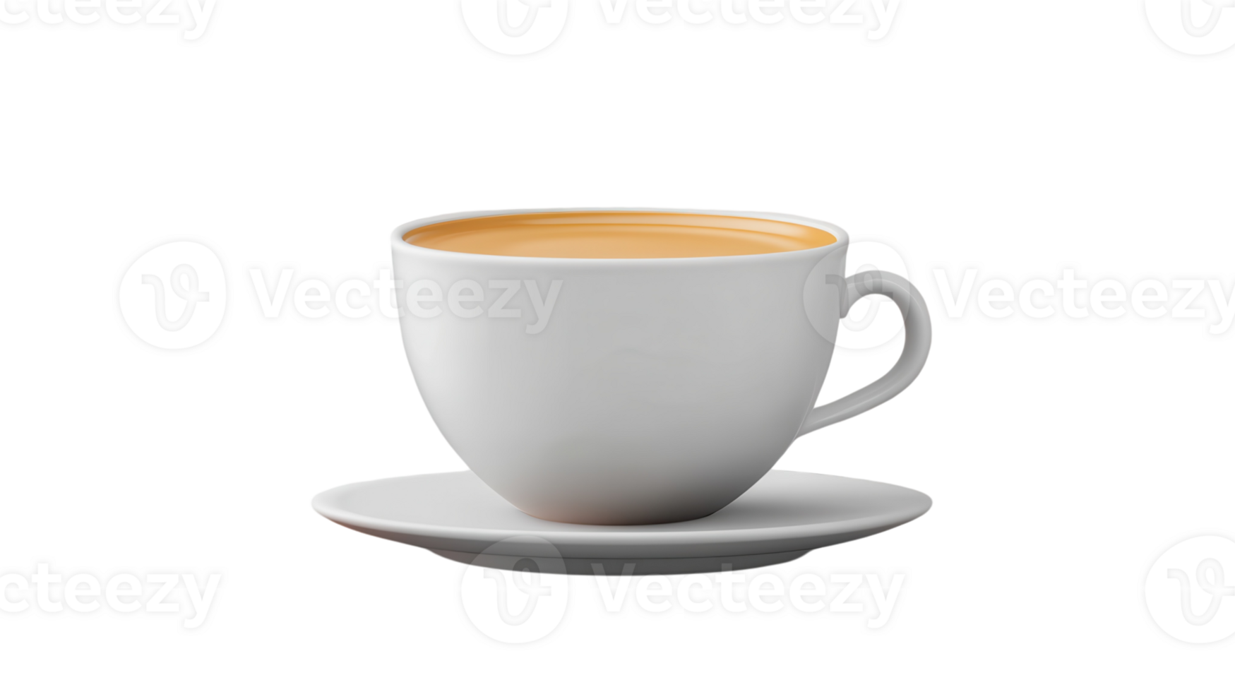 A cup of coffee on a saucer png