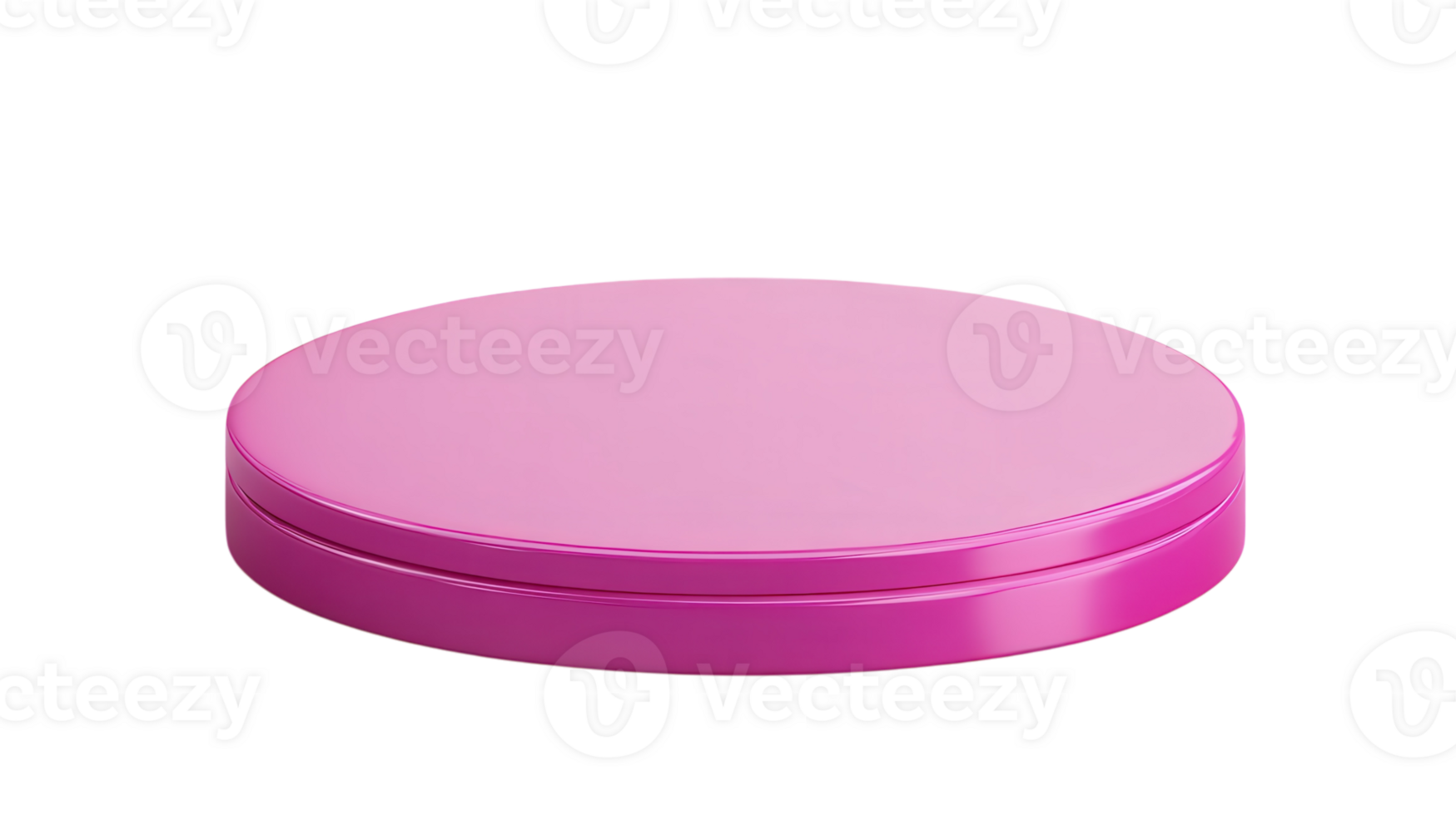 A pink round container with a lid on a black background png