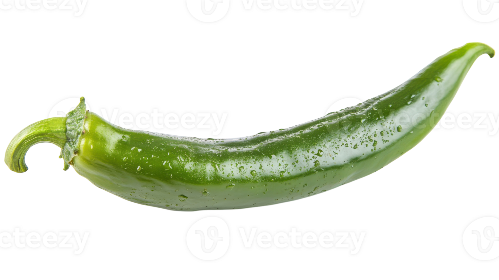 Fresh Green Pepper Perfect for Culinary Uses, Health Recipes, and Food Photography with a Shiny Surface for Enhanced Visual Appeal. png