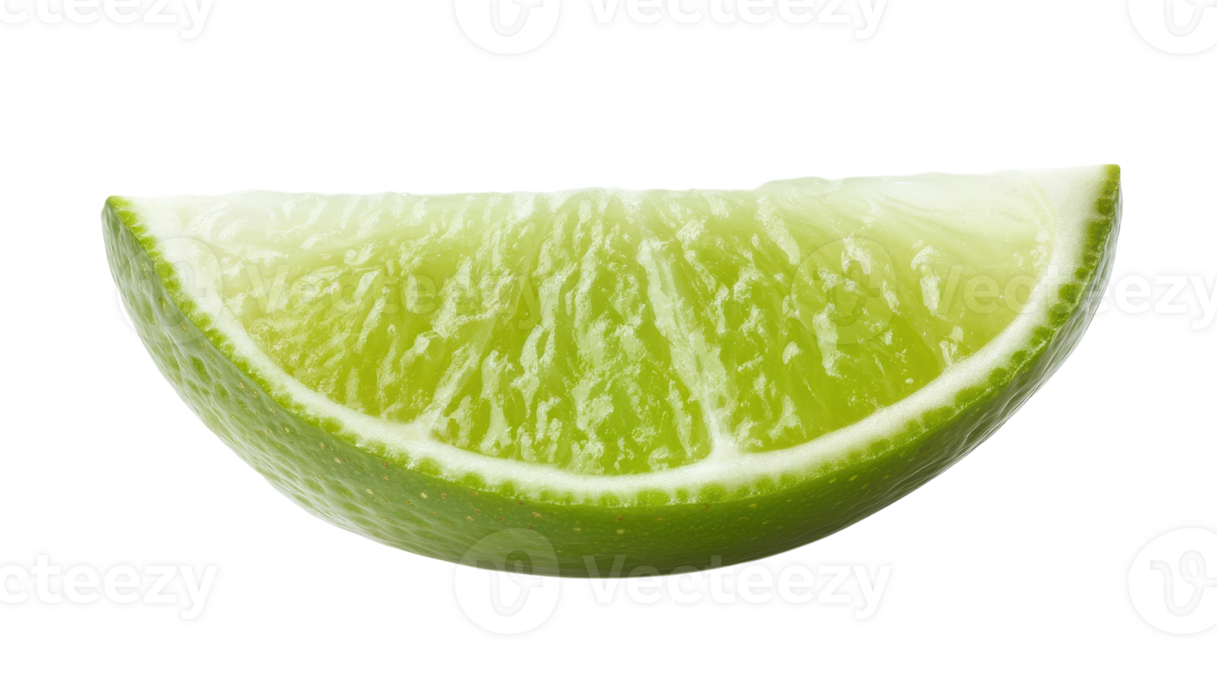 Fresh Lime Wedge for Culinary Uses and Refreshing Beverages with a Bright Green Color and Zesty Appeal. png