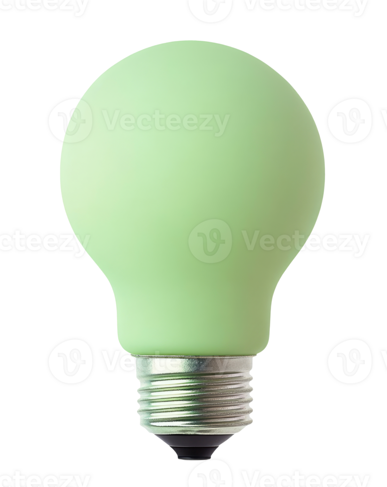 Green matte light bulb png